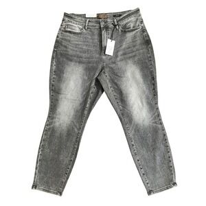 Judy Blue Los Angeles Womens Jeans 18W Gray‎ Wash Denim Slim Fit Stretch